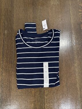 Banana Republic Navy and White Striped Short Sleeve Tee - Kids